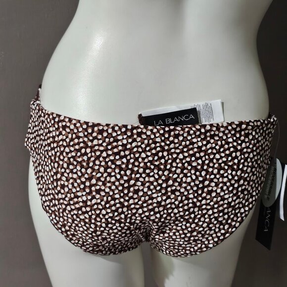 La Blanca Fierce Lines Reversible Side Shirred Hipster Bottom - Picture 7 of 14